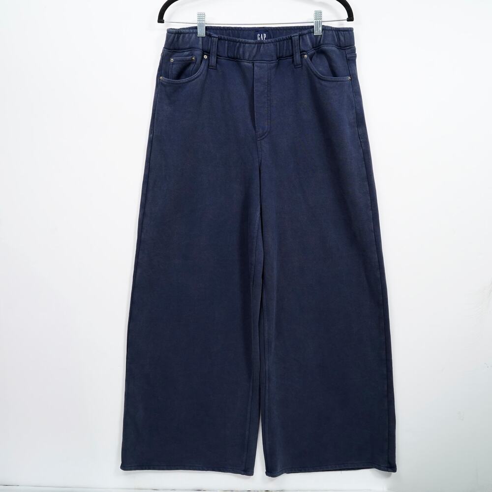 GAP Heavyweight French Terry Wide-Leg Sweatpant Jeans NWT Women’s Medium Indigo